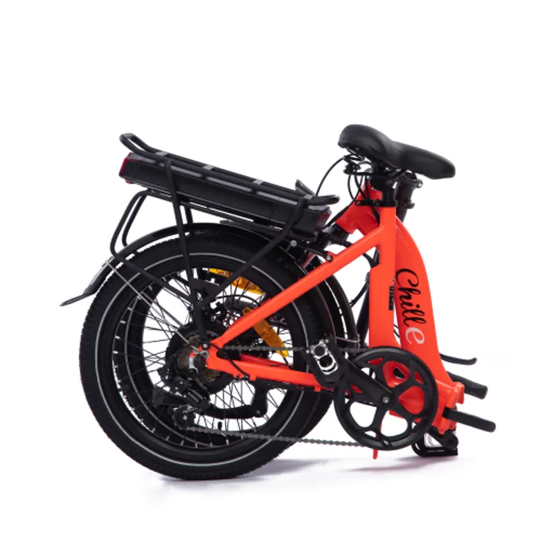 Chill-e Low Step Folding Electric Bike Orange E-Bike-8